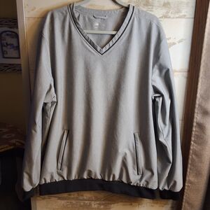 Walter Hagen V Neck Hydro Halt Grey Mens Pullover Large